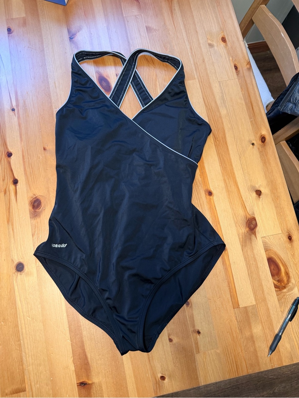 Speedo Black Women's One-Piece Crossback Swimsuit